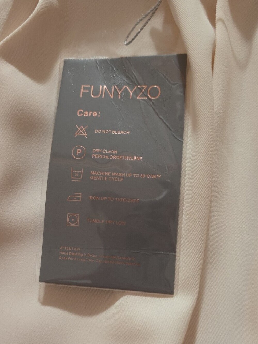 Wide-Leg Cream Women's Dress Pants - Picture 8 of 9